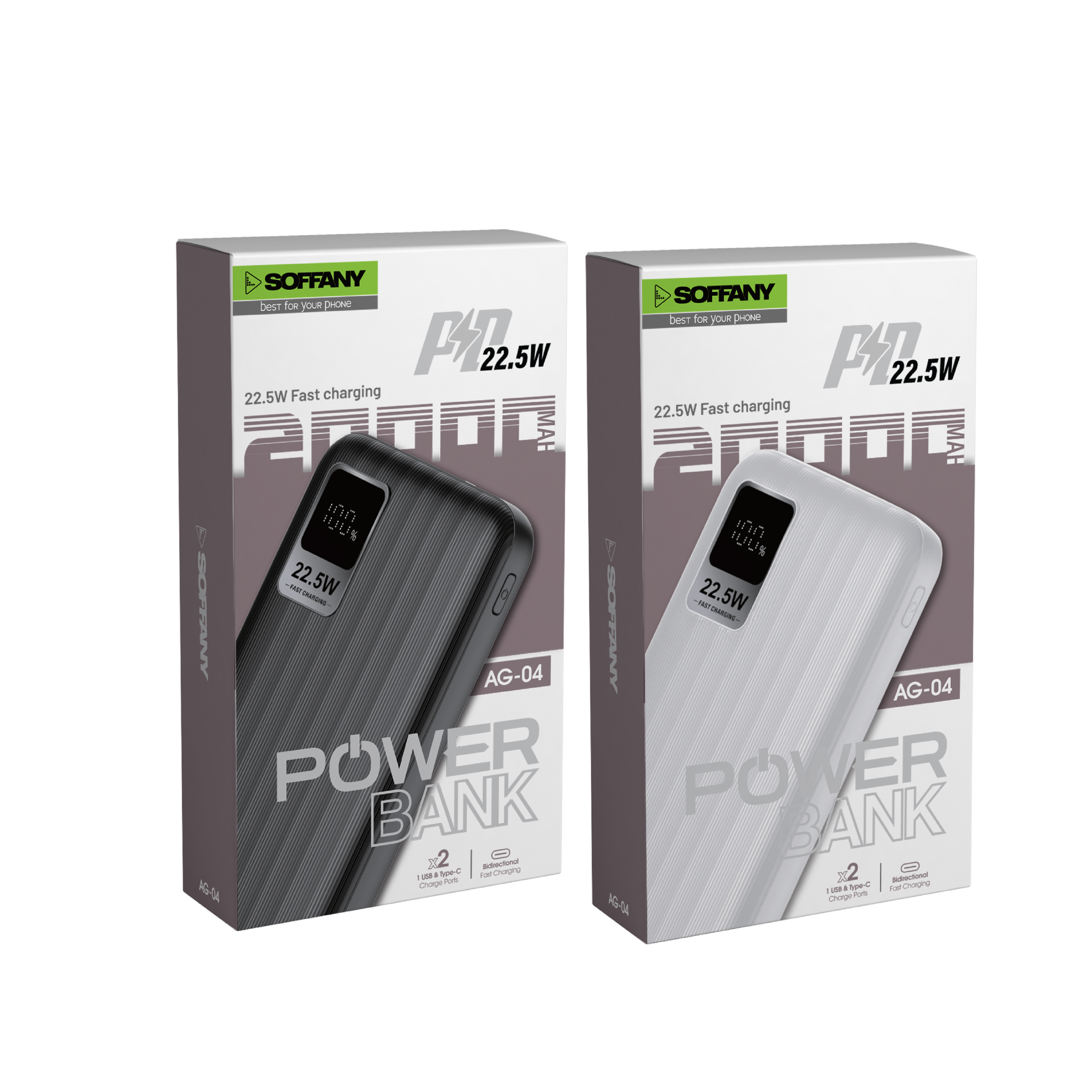 Soffany AG-04 20.000mAh Powerbank Beyaz