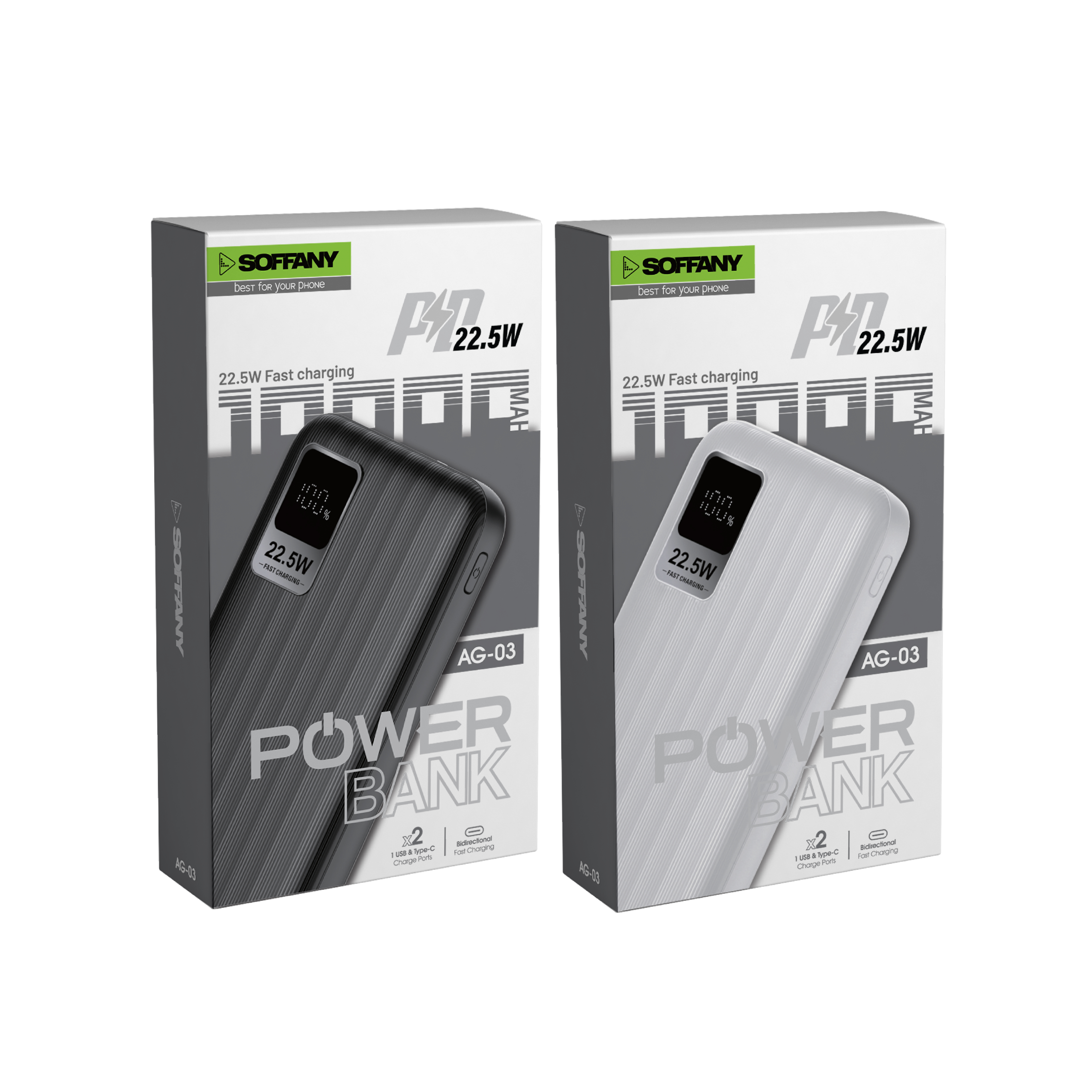 Soffany AG-03 10.000mAh Powerbank Beyaz
