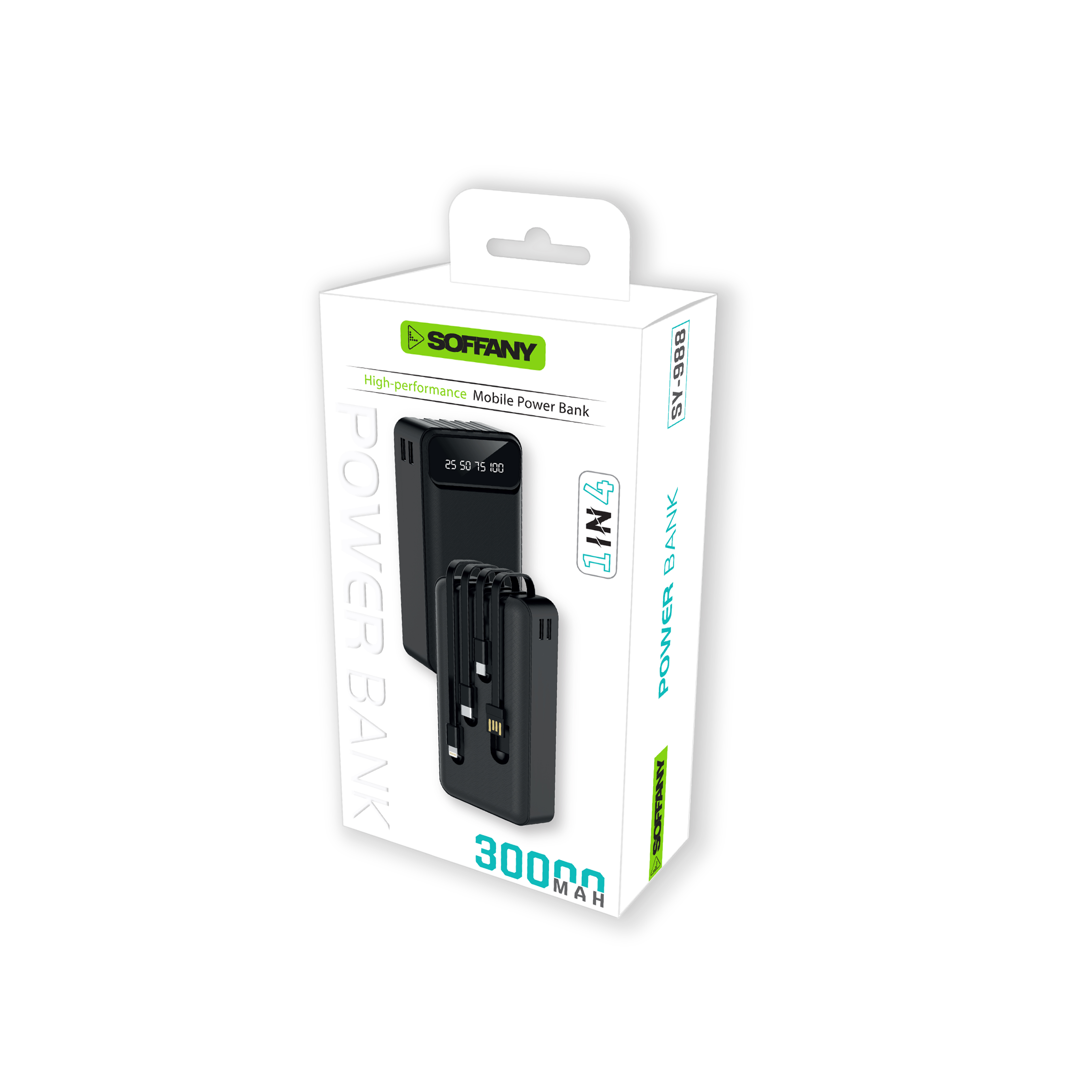 Soffany SY-988 30.000mAh Powerbank Siyah