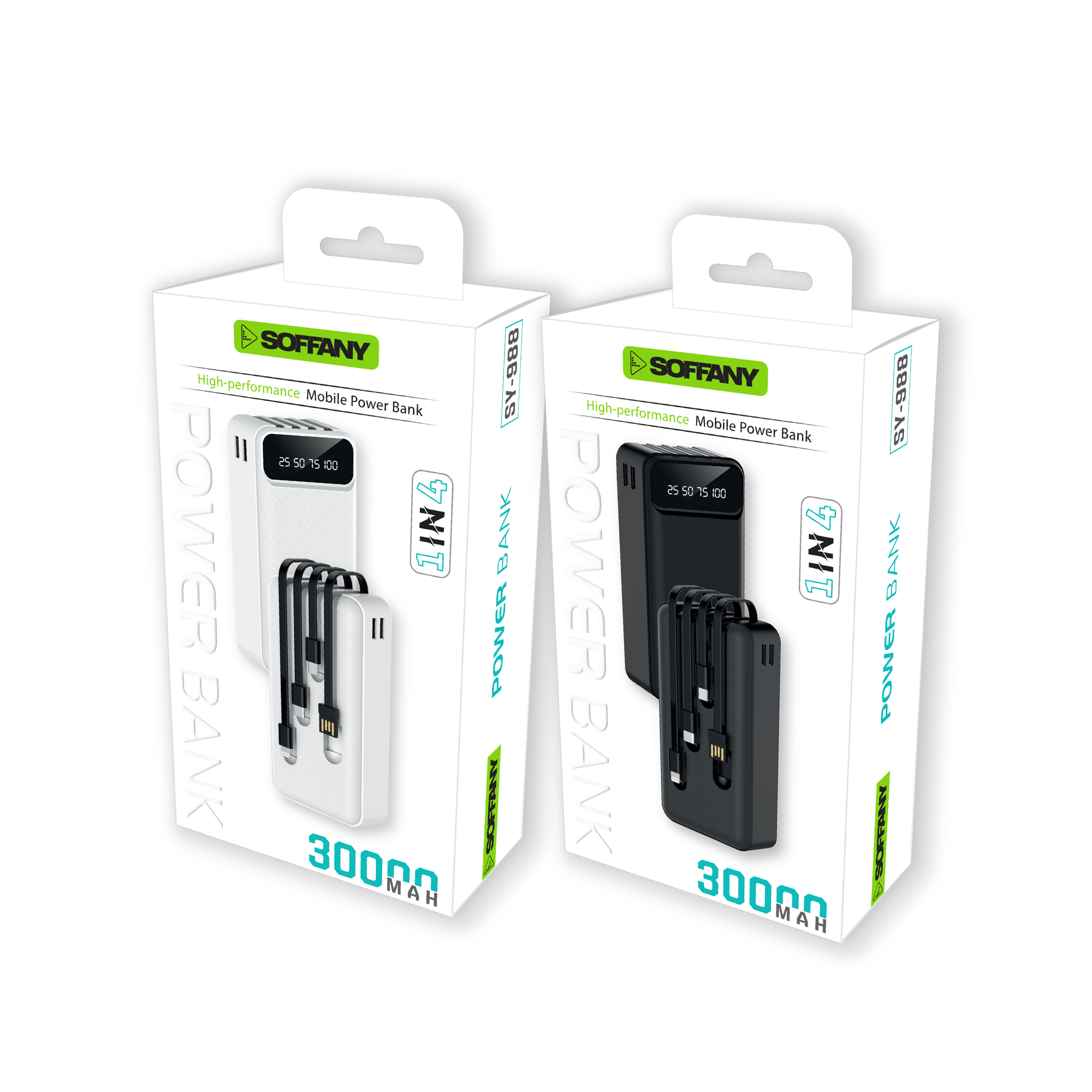 Soffany SY-988 30.000mAh Powerbank Siyah