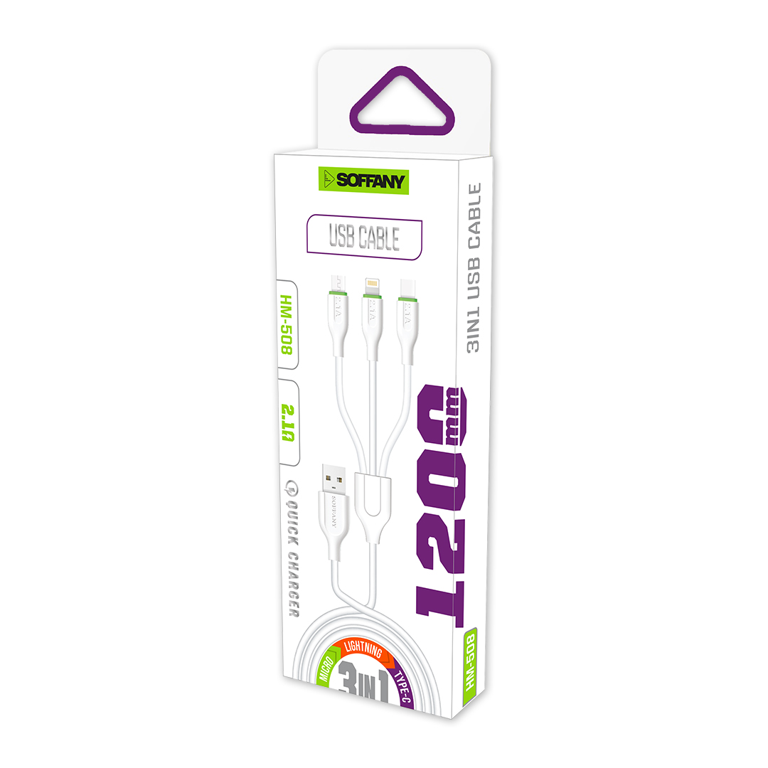 Soffany HM-508 3IN1 USB Kablo