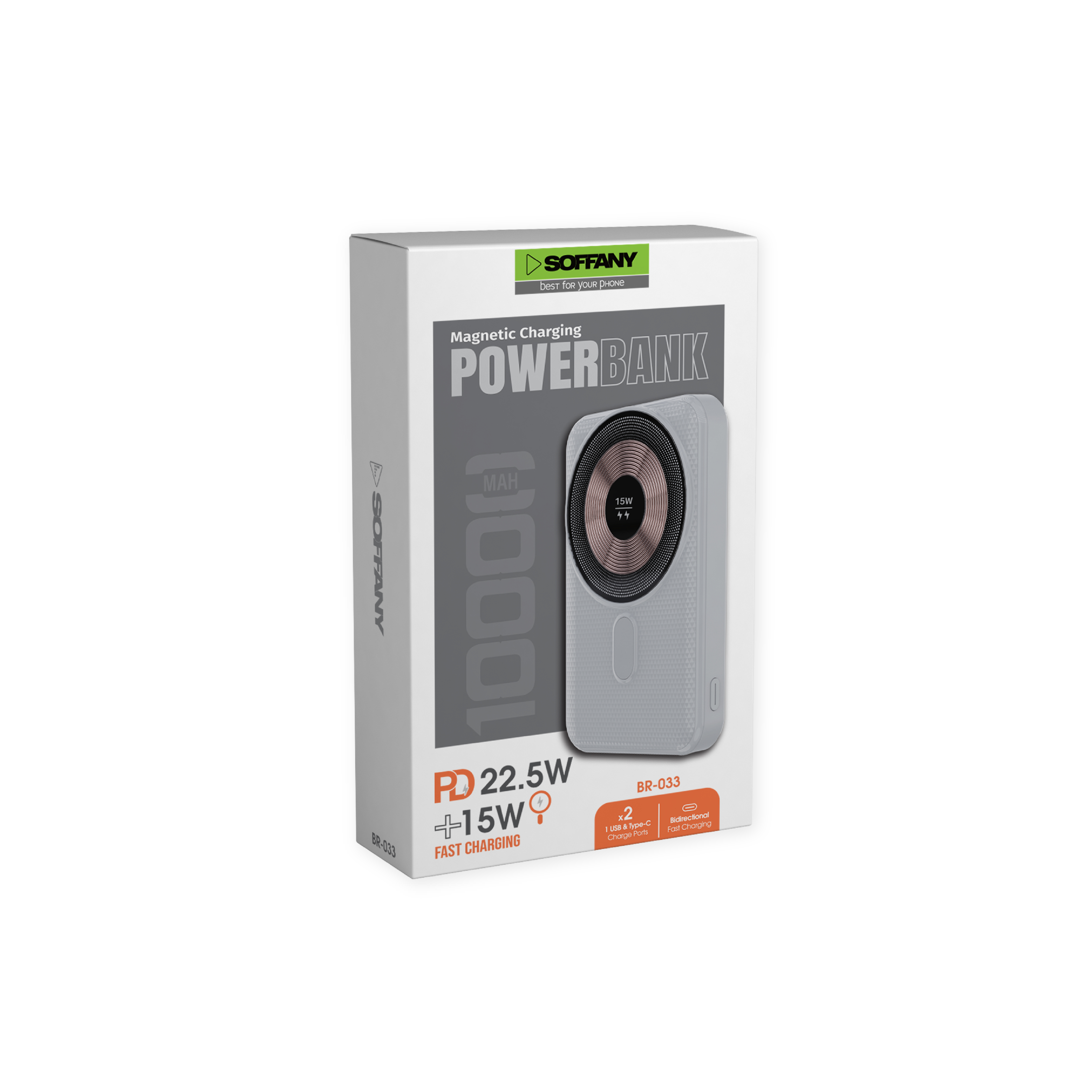 Soffany BR-033 10.000mAh Powerbank Beyaz