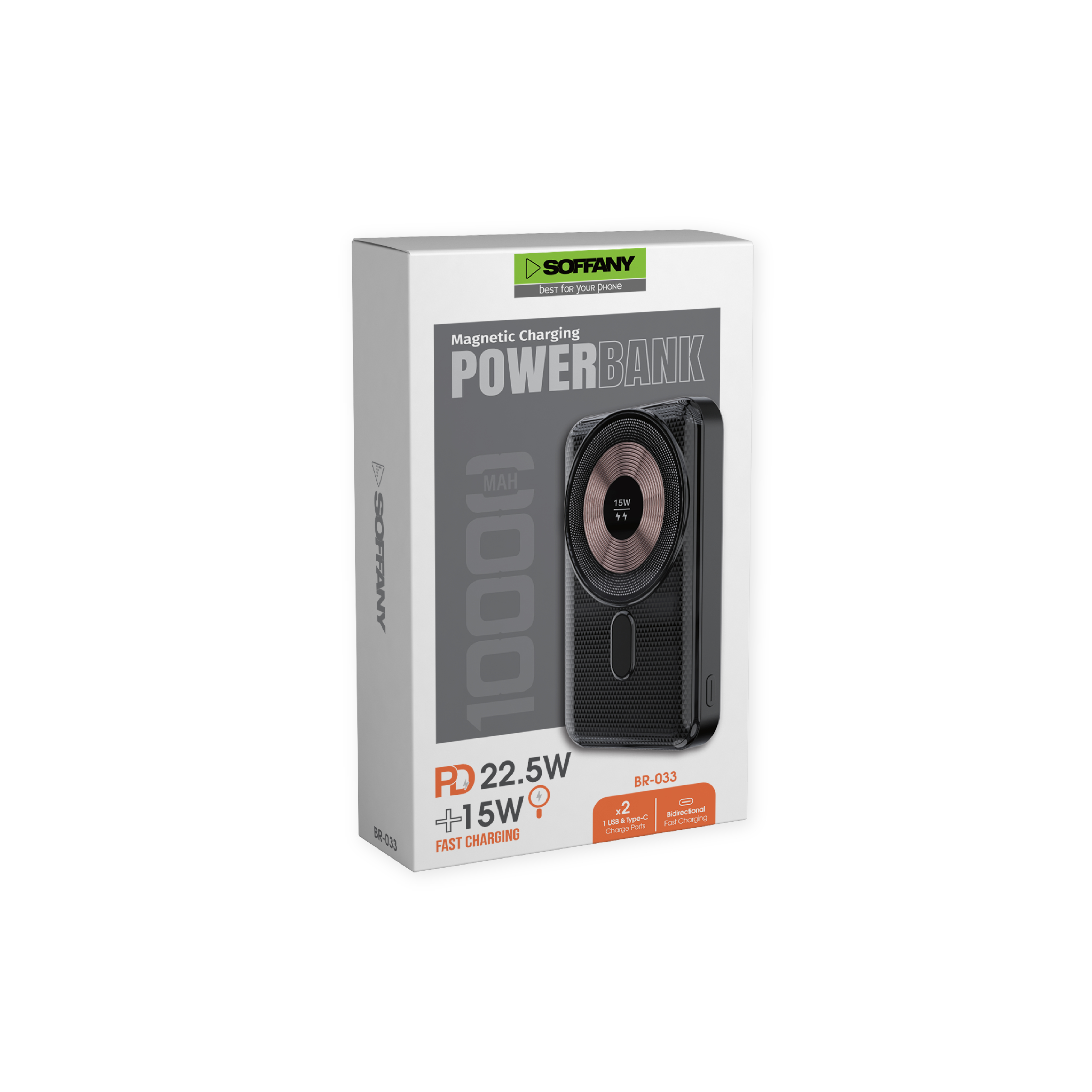 Soffany BR-033 10.000mAh Powerbank Siyah