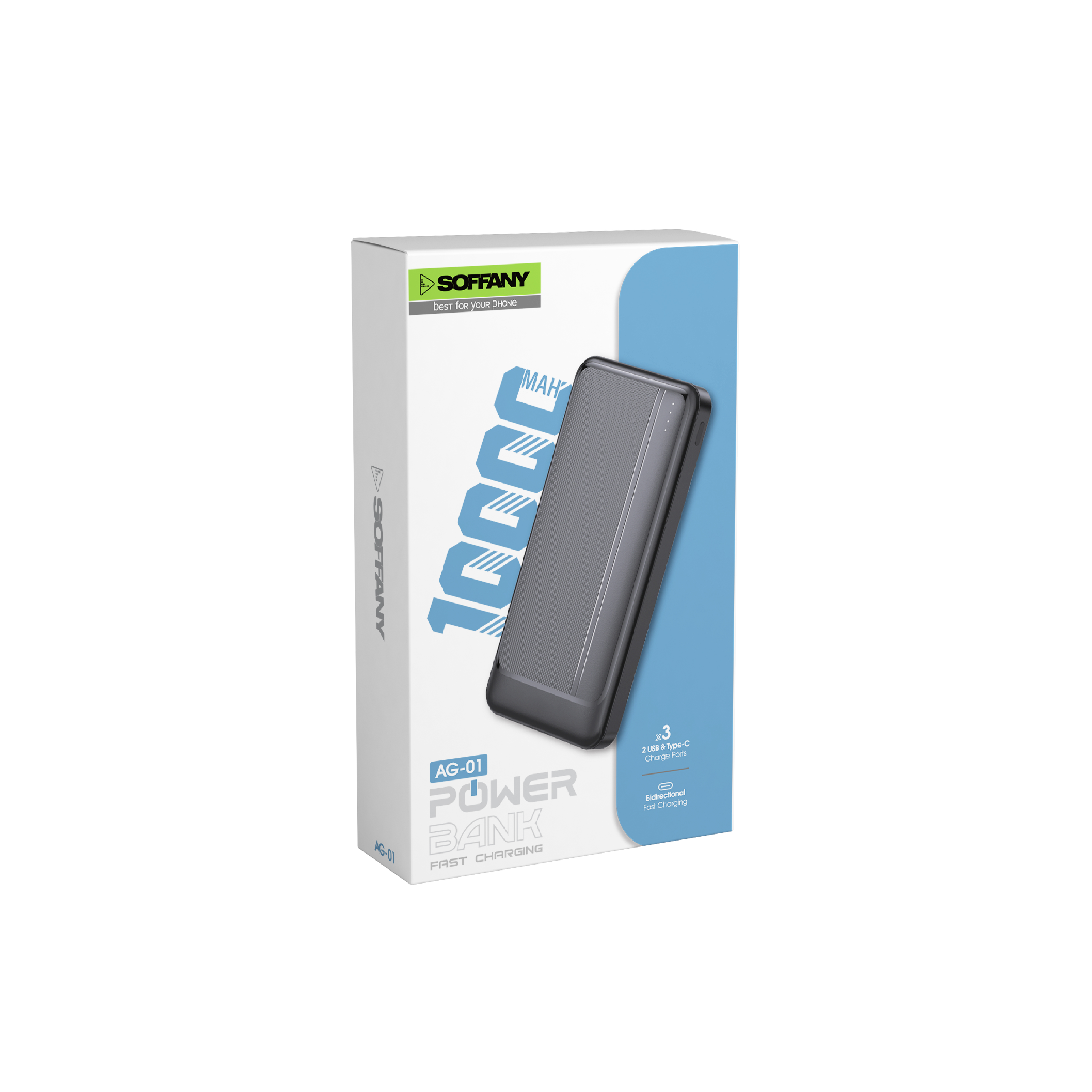 Soffany AG-01 10.000mAh Powerbank Siyah