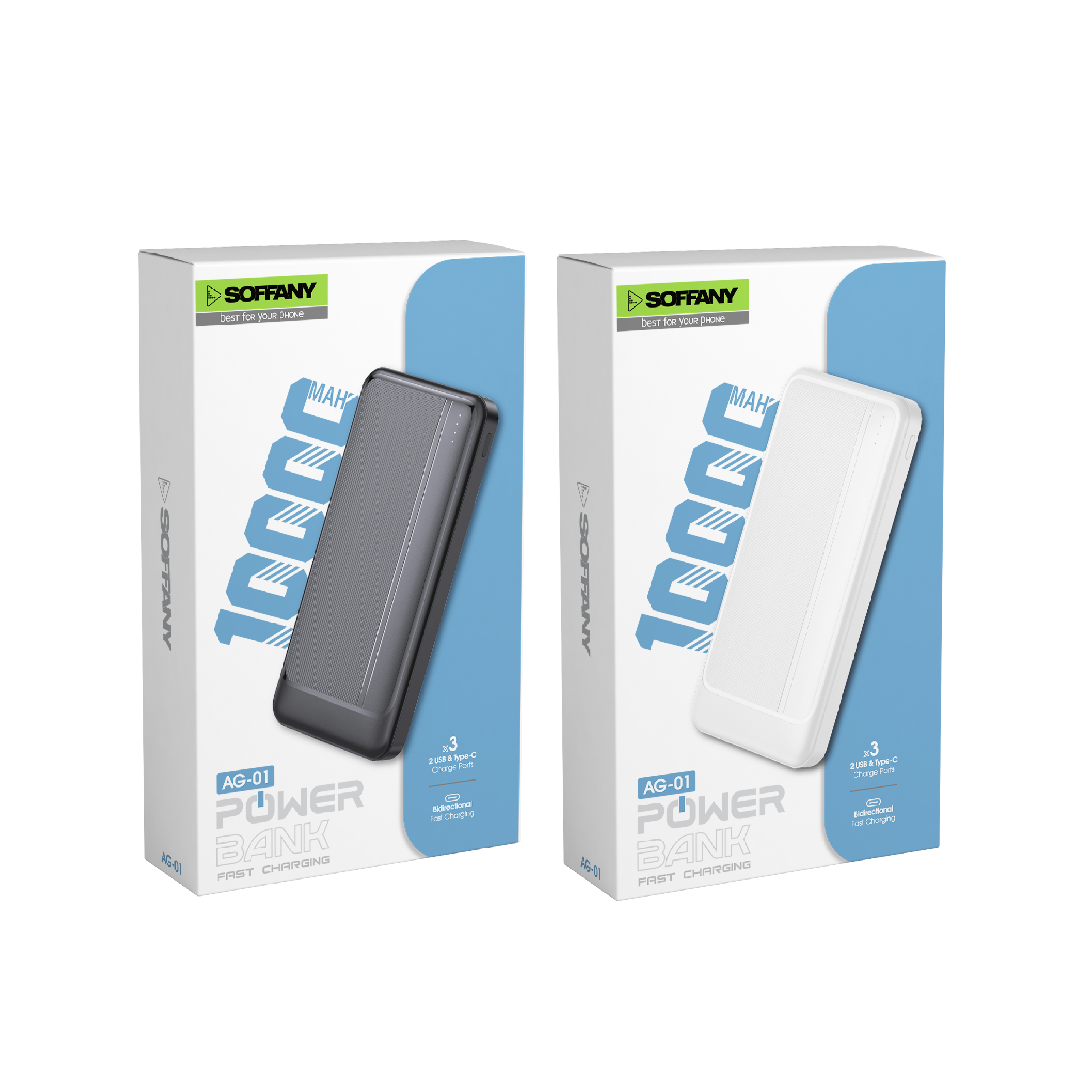 Soffany AG-01 10.000mAh Powerbank Siyah