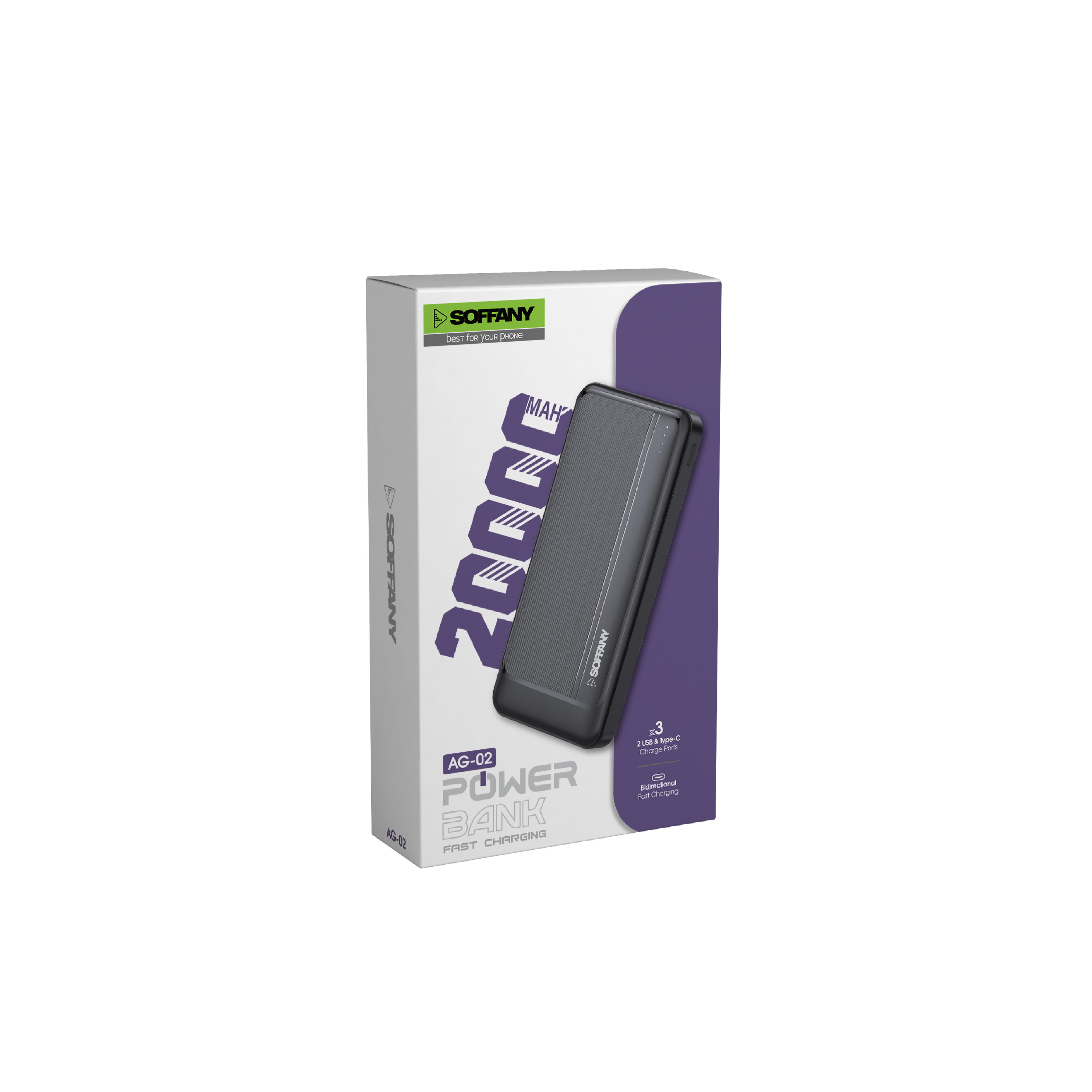 Soffany AG-02 20.000mAh Powerbank Siyah