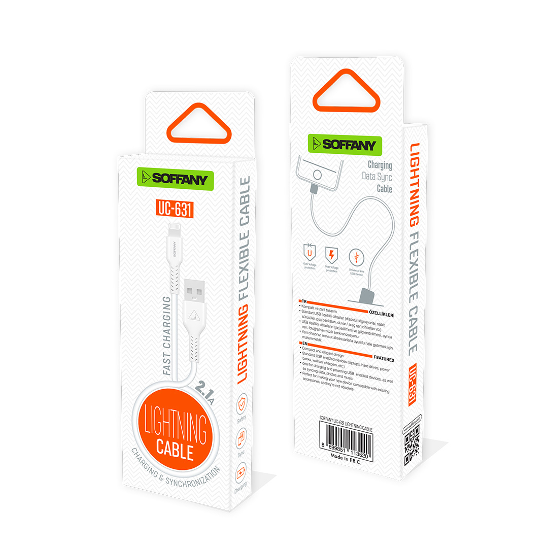 Soffany UC-631 LIGHTNING USB Kablo